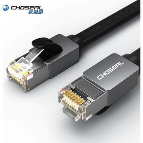 CHOSEAL CAT 7 RJ45 Ethernet LAN Network Cable 10Gbps 30AWG STP Network Patch Cord For Router PC RJ45 CAT 7 Net Cable