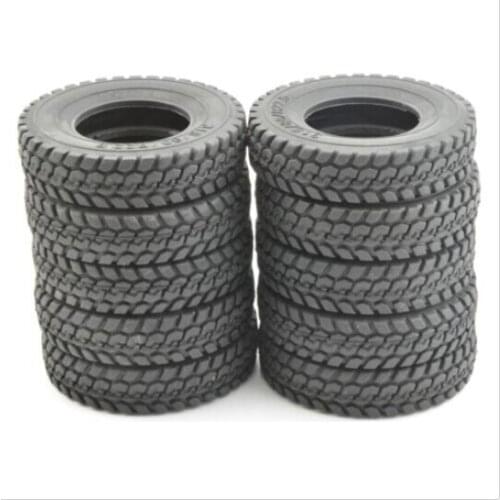 10x 1/14 Billet Truck Rear& Front Tires set (8) for Tamiya 1/14 Tractor Truck Benz 1851 MAN TGX SCA R620 R470 R730 king