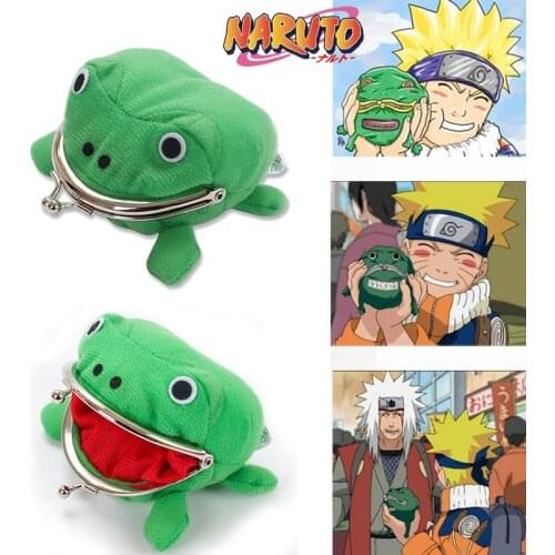 Naruto Frog Coin Purses Womens Wallet Kawaii Uzumaki Naruto Cartoon Anime Fans Wallet Purse Coin Holder for Kids Girls Gifts