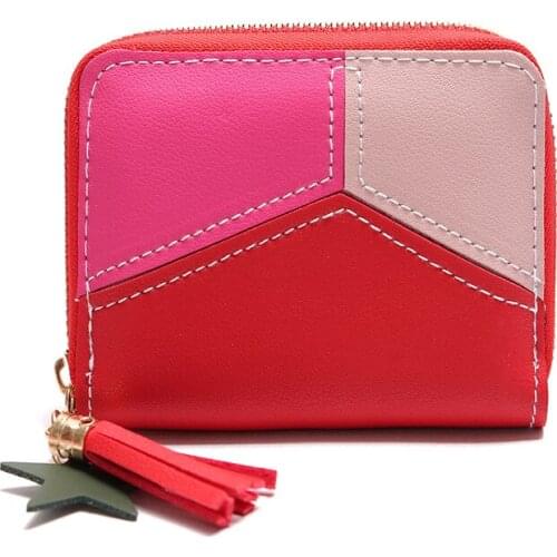 Geometric Women Cute Wallets Pocket Purse Card Holder Patchwork Wallet Lady Female Fashion Short Coin Burse Money Bag Carteira