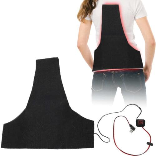 Washable Electric Heating Vest Pads Winter Heated Alloy Fiber Hiking USB Back Pads Electric Waterproof Warm Clothing Kit