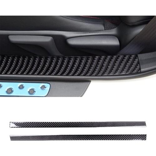 Door Sill Scuff Plate Cover Decoration Sticker Decal for Subaru BRZ for Toyota 86 2016-2020 Automotive Accessories Carbon Fiber