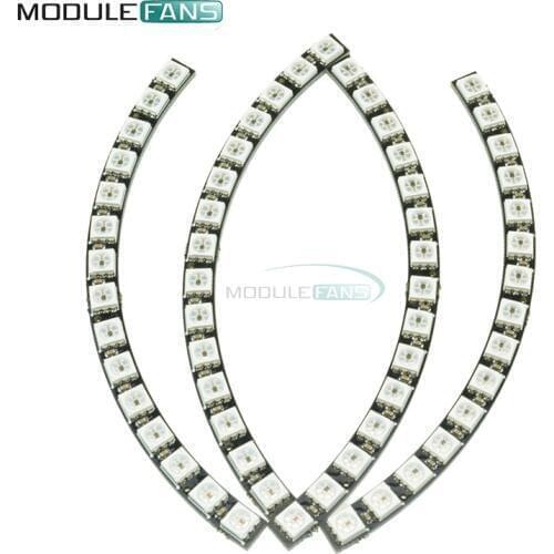 Ring Wall Clock 60 X Ultra Bright WS2812 5050 RGB LED Lamp Panel For Arduino With Integrated Drivers