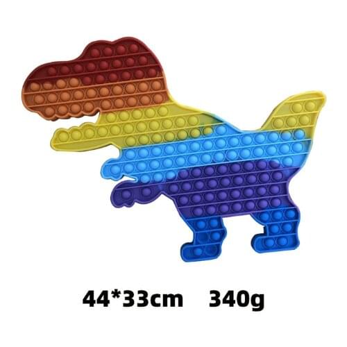 2021 New Oversize Colorful Animals Push Bubble Toy Autism Needs Squishy Stress Reliever Toy Adult Kid Funny Anti-stress Fidget