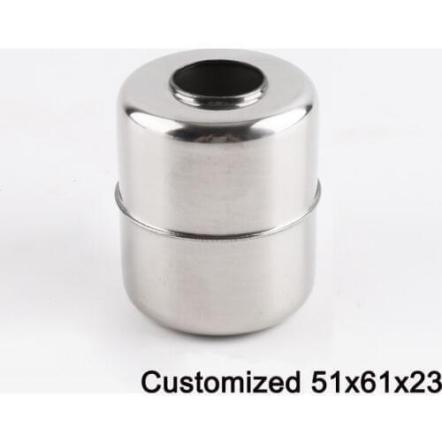 Customized 51x61x23mm Magnetic 304 Stainless Steel Float Ball for Water Level Float Switch
