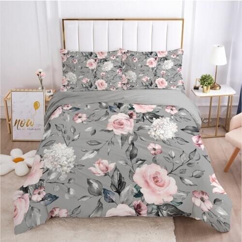 3D Flower Design Duvet Cover Set Bedding Sets Quilt Covers and Pillow cases Full Twin Single Double Size Bed Linen