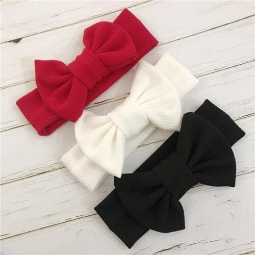 Baby Turban Headwraps Headband Newborn Bow Baby Girl Headbands Bandeau Bebe Fille White Hairband Toddler Fabric Knot Headwear