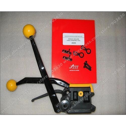 A333 Manual Steel Strapping Tool without Seals handheld strapping ,wooden case packaging equipment,portable packer for 13-19mm