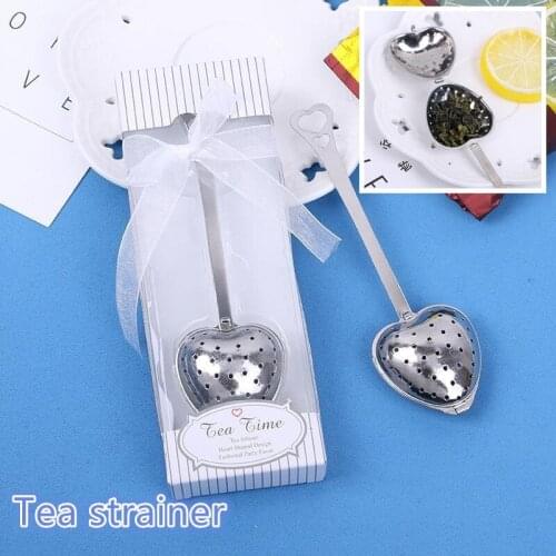 Heart Design Spoon Tea Infuser Filter Souvenir Bridal Shower Favor Gift Glitzy