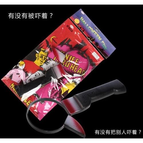 Axe Saw Nail Knife Headwear Fake Blood Scene Halloween Party Headband Decoration Funny Scary Toys Halloween Perform Props 5z