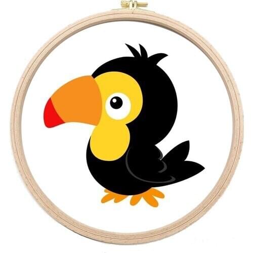 Turuncubirkafa Toucan Bird Punch Embroidery Kit Set