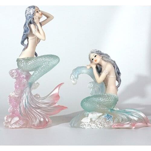 Mermaid coral Haibo resin ornaments crafts car decorations home decorations girls' childrens Day gifts anime modern christmas