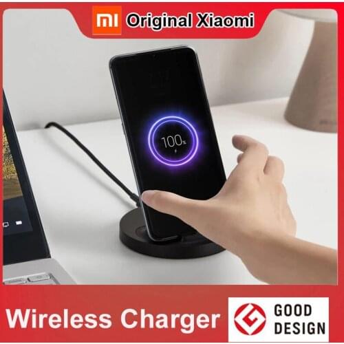Xiaomi Vertical Wireless Charger 20W/55W Max Flash Charging Qi Compatible Multiple Safe Stand Horizontal for Mi 9 (20W) MIX 2S