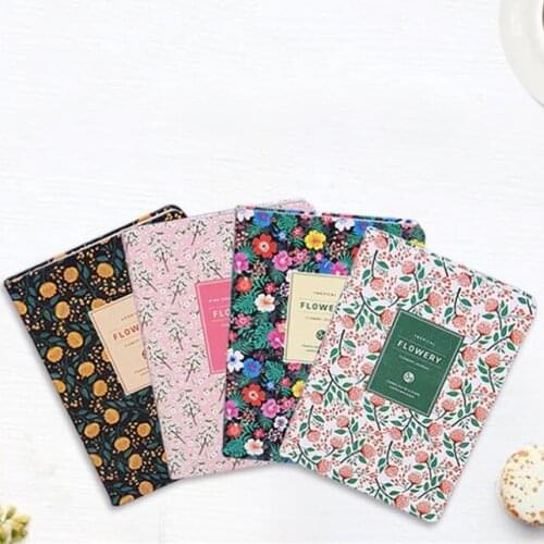 Vintage PU Leather Flora Flower Schedule Book Diary Weekly To Do Planner Notebook Escolar Papelaria Kawaii Stationery Supplies