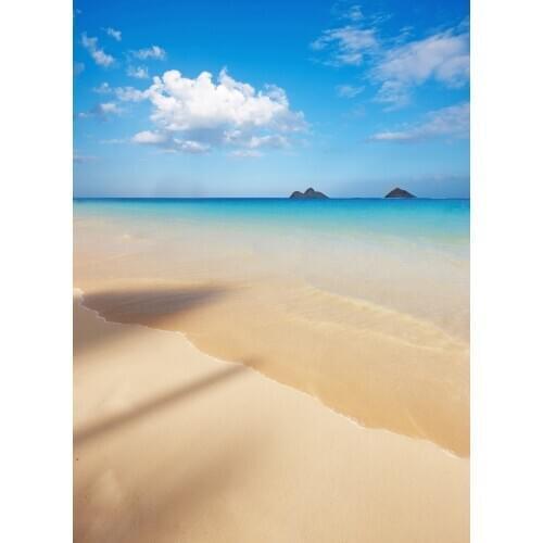 VinylBDS Background Sunny day Bule Sky dusk Sandy beach photo backdrop for summer wedding,party,children photographic background