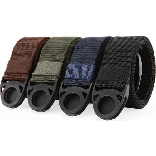 Military Men Belt 2021 Army Belts Adjustable Belt Men Outdoor Travel Tactical Waist Belt with Plastic Buckle for Pants waistband