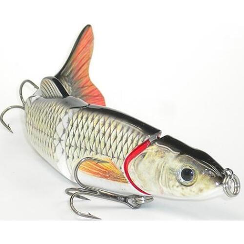 High Quality 5 Segments Fishing Lure Crank Bait Hooks 16.5cm 3D Eyes Fish Shape Tackle Tool Sinking Wobblers Fishing Lures