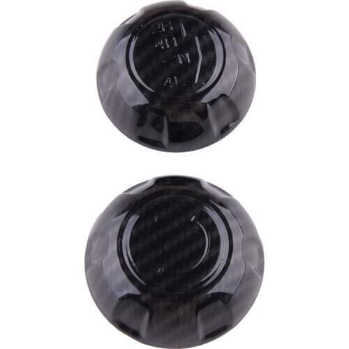 2Pcs Gear Shift Knob Cover Trim Decor ABS Carbon Fiber Style Black Fit For Jeep Wrangler JK 2011 2012 2013 2014 2015 2016 2017