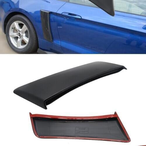 2pcs Black Wide-body Round Eyebrow Outlet Rear Quarter Panel Side Scoops For 2015-2019 Roush Mustang