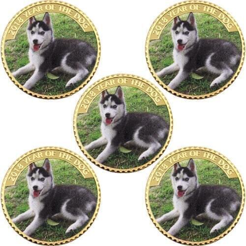 2018 New Year Souvenir Gifts Festival Souvenir Coin 24k 999 Gold Plated Metal Coins Elizabeth II Commemorative Gold Coins