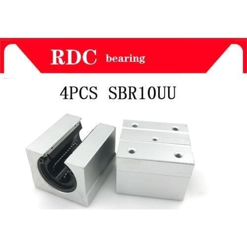 4pcs SBR10UU High quality aluminum block 10mm Linear motion ball bearing slide block match use SBR10 10mm linear guide rail