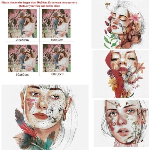 Diy Diamond Painting Custom Figure Painting Anime Graffiti Face Living Room Bedroom Wall Cross Stitc Mosaic Animal Ome Decora