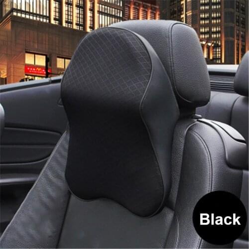 Car Neck Pillow Adjustable Head Restraint 3D Memory Foam Auto Headrest Travel Pillow Neck Support Holder Seat Covers Car Styling