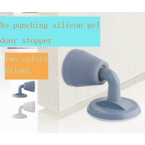 Mute Non-punch Silicone Door Stopper Touch Toilet Wall Absorption Door Plug Anti-bump Door Holder Gear Gate Resistance Door Stop