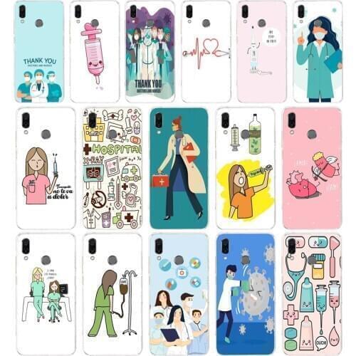 318FG Cartoon Medicine Nurse Doctor Dentist Soft Silicone Tpu Cover phone Case for huawei Honor 8 Lite 8X