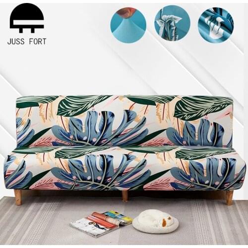 Elastic Without Armrest Sofa Bed Cover Geometric Print Folding Couch Covers All-inclusive Elastic Dustproof Slipcover for Parlor