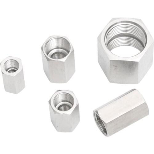 1/8" 1/4" 3/8" 1/2" 3/4" BSP NPT Female Thread 304 Stainless Steel Hex Socket High Pressure Coupling Connector Pipe Fitting