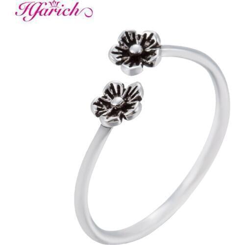 Hfarich Hot Sale Rings Temperament Fashion Flower For Women Ring Retro Jewelry Birthday Party Valentines Day gift
