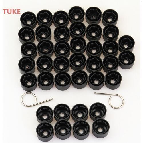 RWSYPL 40 Pcs Bolt Caps Tools Wheel Lug Nut Cover For Passat CC Polo Golf MK5 MK6 Caddy Beetle EOS Tiguan Fox-EU 1K0 601 173 A