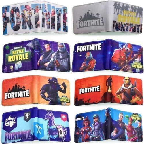 New Fortnite Mens Wallet Leather PU Men Hasp Vintage Male Purse Coin Pouch Multi-functional Cards Wallet Bifold Short Wallets