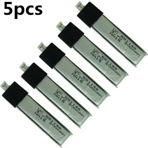 HOT 5 Pcs 3.7V 200mAH Lipo Battery for WL V911 RC Helicopter Spare Part NEW Your Best Choice