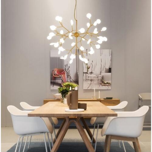 Simple modern Nordic firefly chandelier restaurant living room beautiful network red ins lamps personality creative bedroom