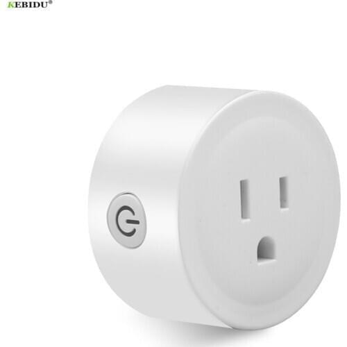 Mini US 2.4G Wifi Plug with Surge Protector 110-240V Voice Control Smart Socket Work Support APP Timer Socket Home Remote