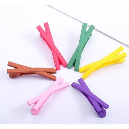 Fashion Cute Clip Candy Colored BB Hair Accessories Barrette Fashion Girls Women Fabric Bowknot Clips 6 Colors Available