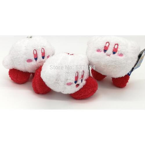 New 3 Styles White Kirby 4" 10CM Plush Doll Keychain Pendant-CPPY