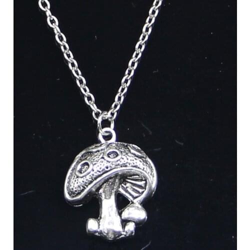 New Fashion Necklace 22x18mm mushroom Pendants Short Long Women Men Colar Gift Jewelry Choker
