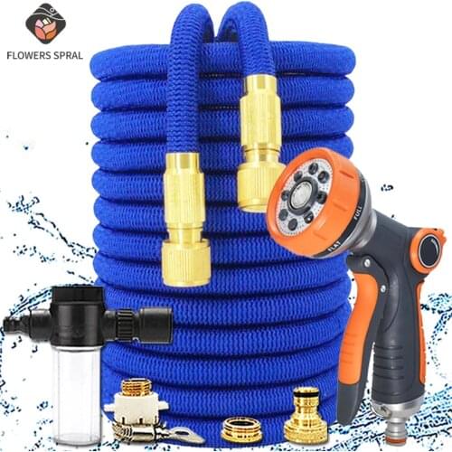 The New Expandable Magic Hose High Pressure Hose Car Wash Hose Adjustable Spray Flexible Home Garden Watering Cleaning Water Gun