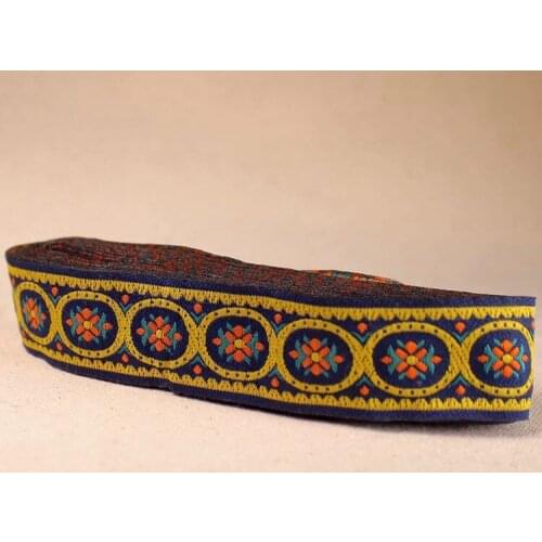 Embroidery ethnic jacquard webbing woven tape lace ribbon trim 3cm tribal boho DIY garment bag gift accessory native zakka sew