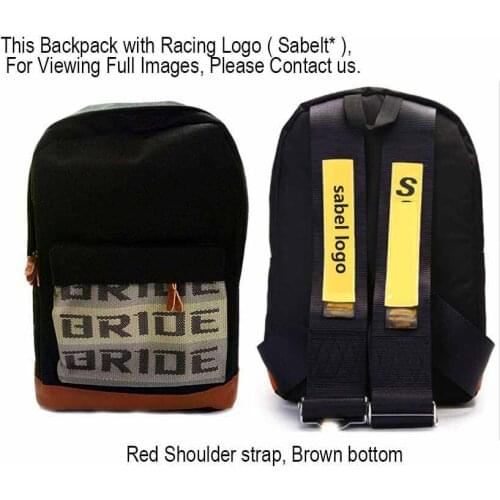 Fabric Straps Style School Backpack Car Canvas Backpack Bride Bag Racing Straps Backpack Wallet Key Case For JDM Style Racing
