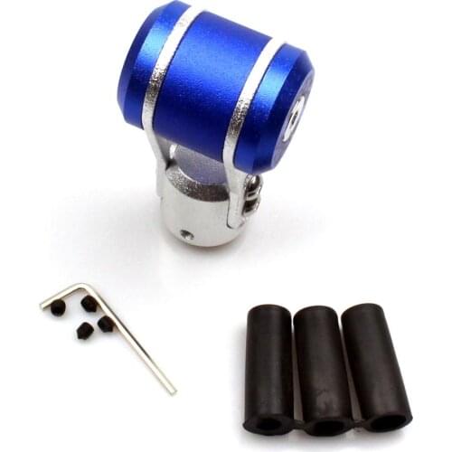 Universal Gear Shift Knob Blue Aluminum Throttle Style Manual Car Truck Shifter