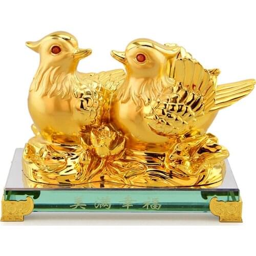 THE GOLDEN SWAN CRAFTS ORNAMENTS YUANYANG WEDDING GIFT TABLE CREATIVE GIFTS HOME DECOR