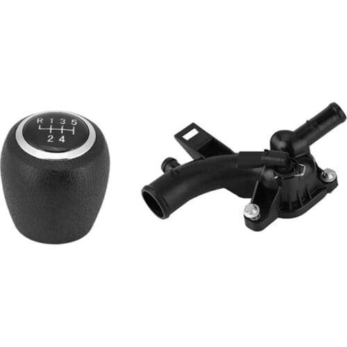 1 Pcs Car Gear Stick Shift Knob Head Auto Styling & 1 Pcs Car Thermostat Housing Water Pump Outlet