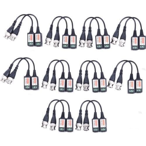 10 pairs of video transceivers balun BNC CCTV camera UTP CAT5