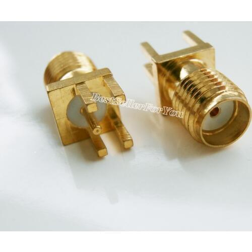 10Pcs SMA female pin jack 0.62'' socket PCB Edge Mount Solder RF Connetor Adapter