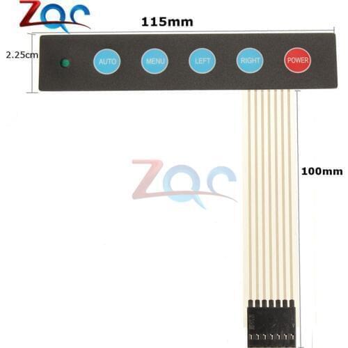 LED 1x5 Matrix Array 5 Key Membrane Switch Keypad Keyboard Menu Auto For Arduino