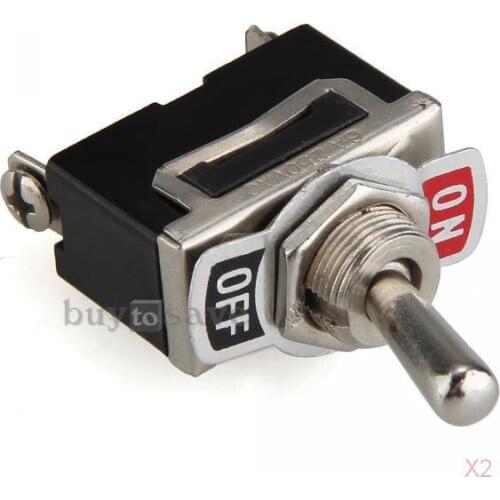 2pcs Heavy Duty Toggle Flick Switch 12V ON/OFF SPST Car Dash Light Lamp